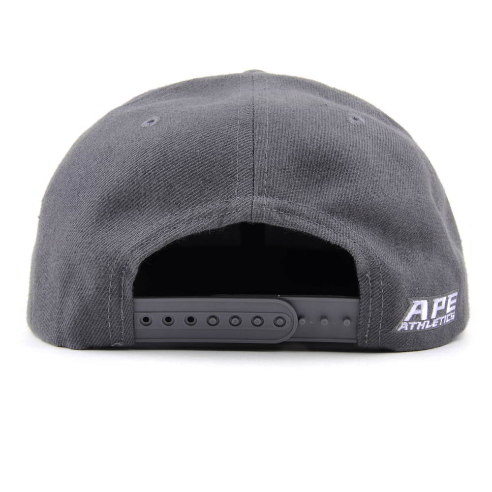 flat embroidery gray snapback caps aungcrown custom