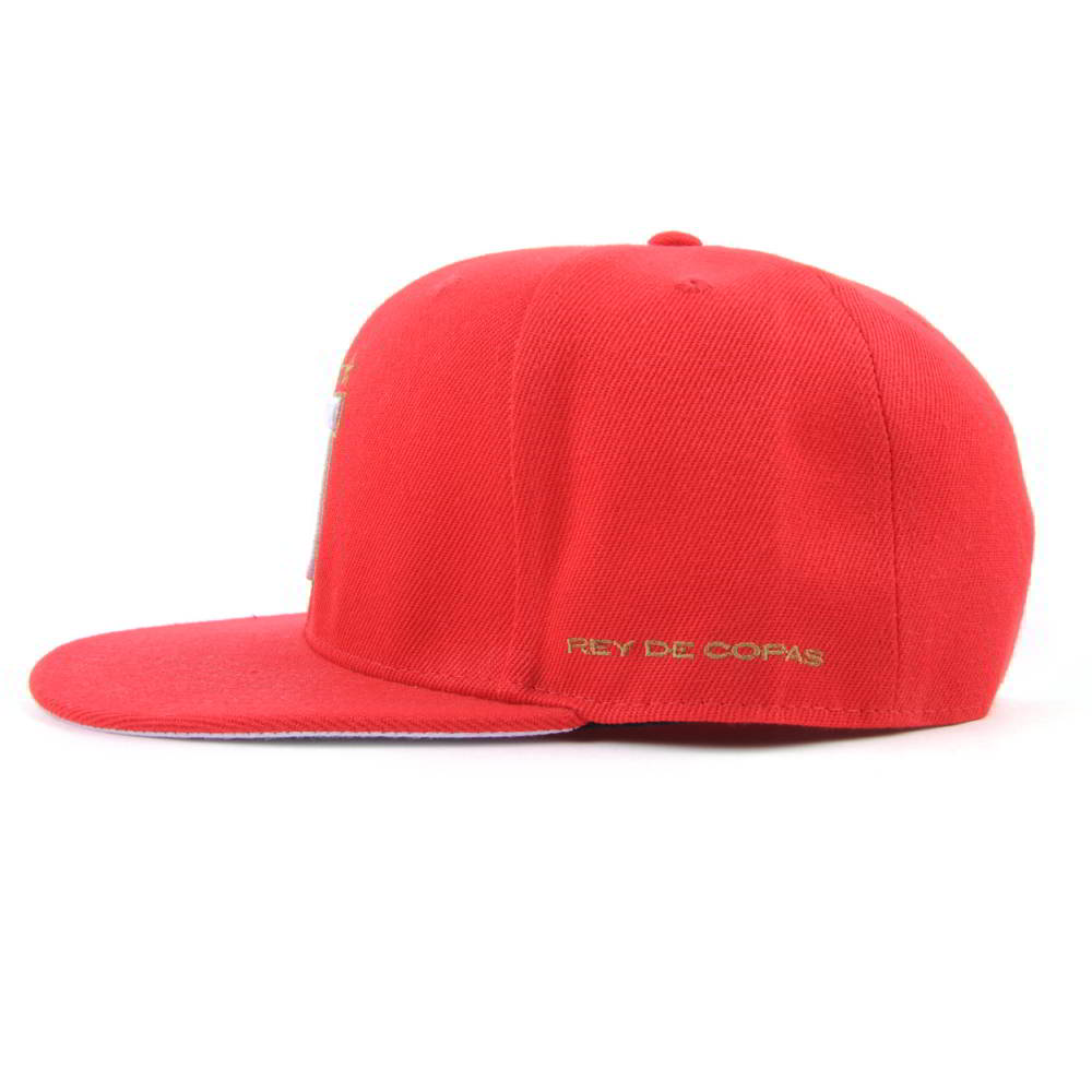 3d embroidery red flat brim snapback caps