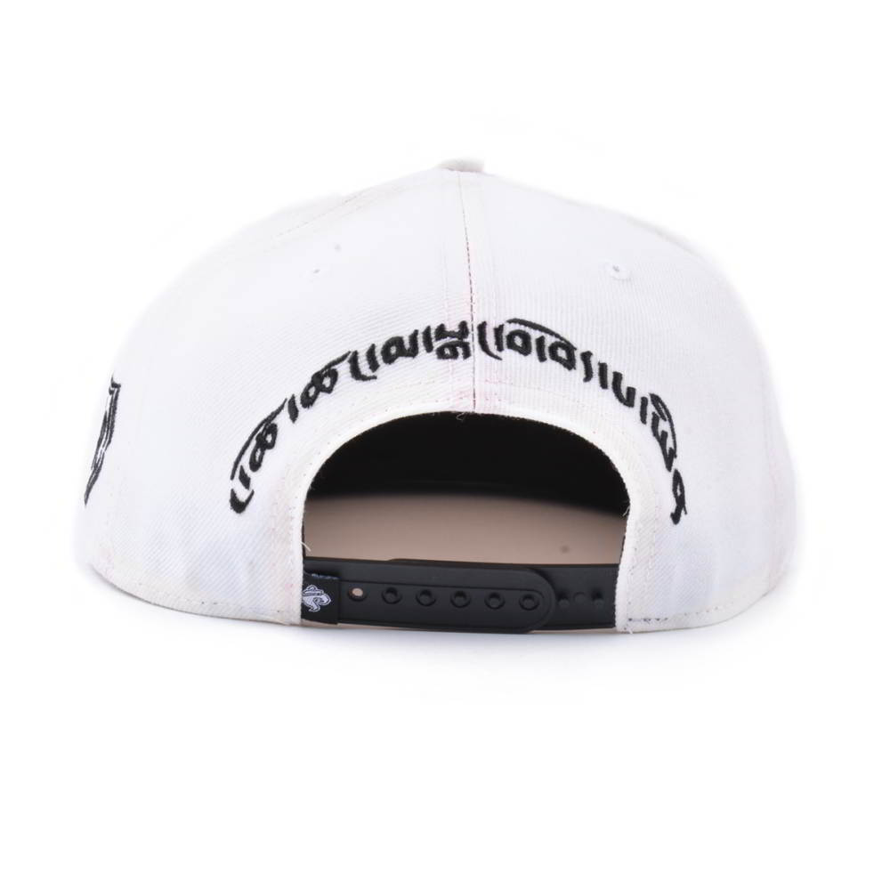 black leather brim flat embroidery snapback caps