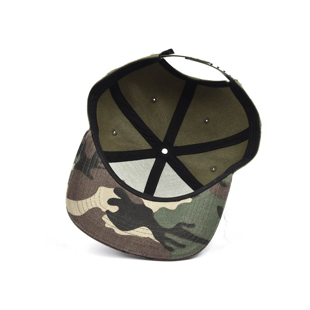 camouflage brim embroidery patch plain snapback hats