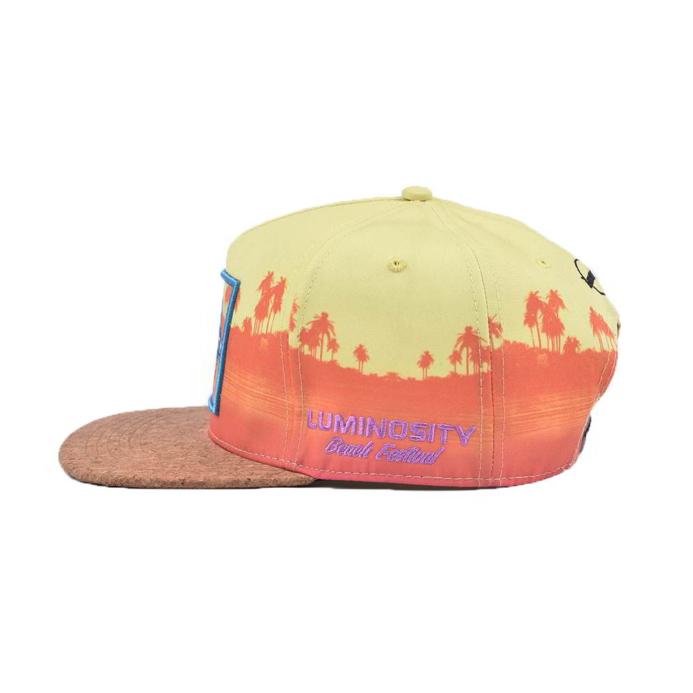 cork brim embroidery patch 5 panels snapback hats