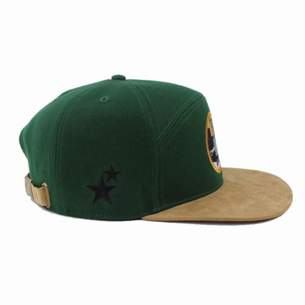 suede brim embroidery patch snapback caps