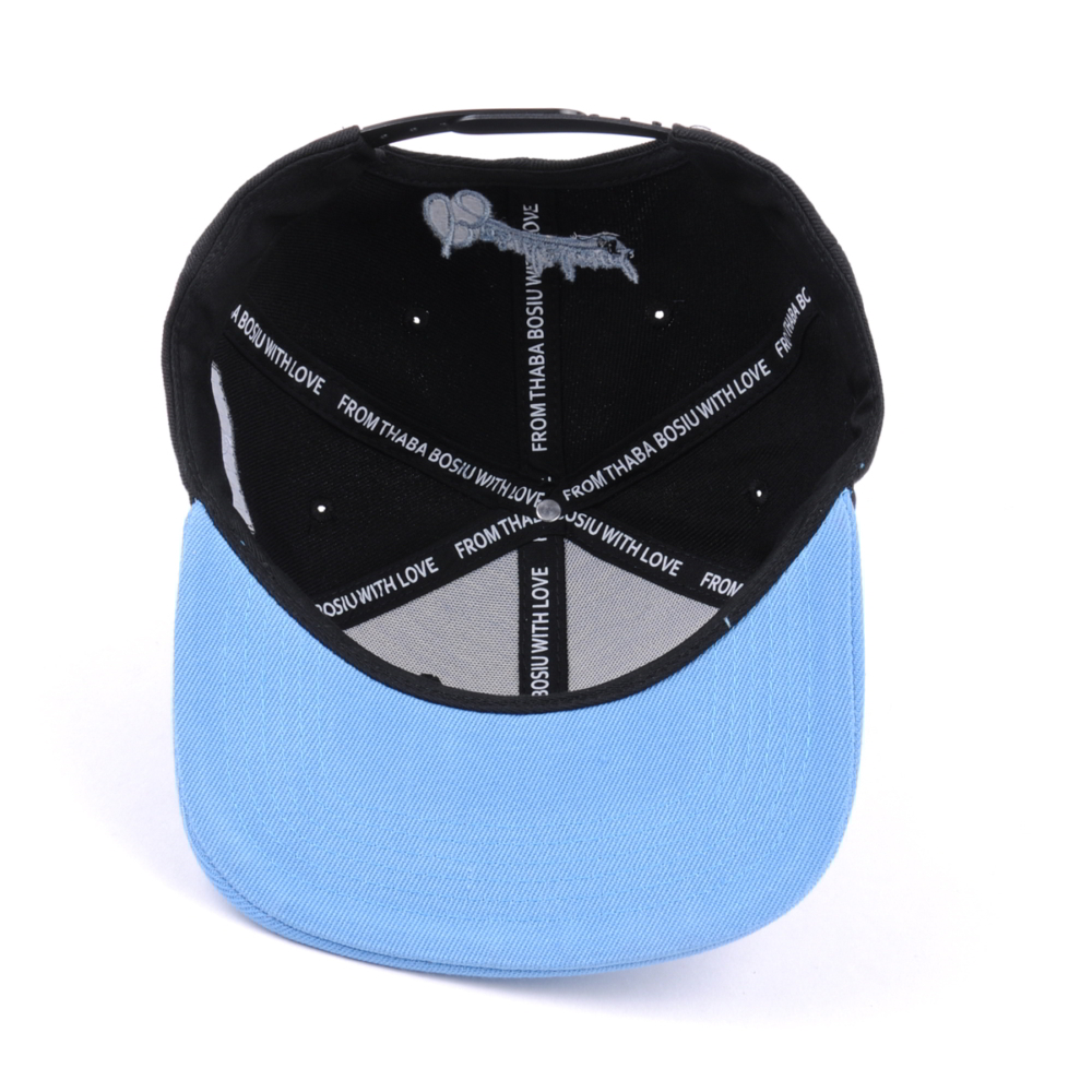 flat brim embroidery two tone snapback caps