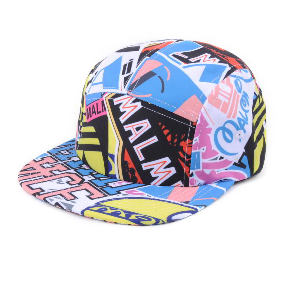 digital printing snapback 5 panels caps