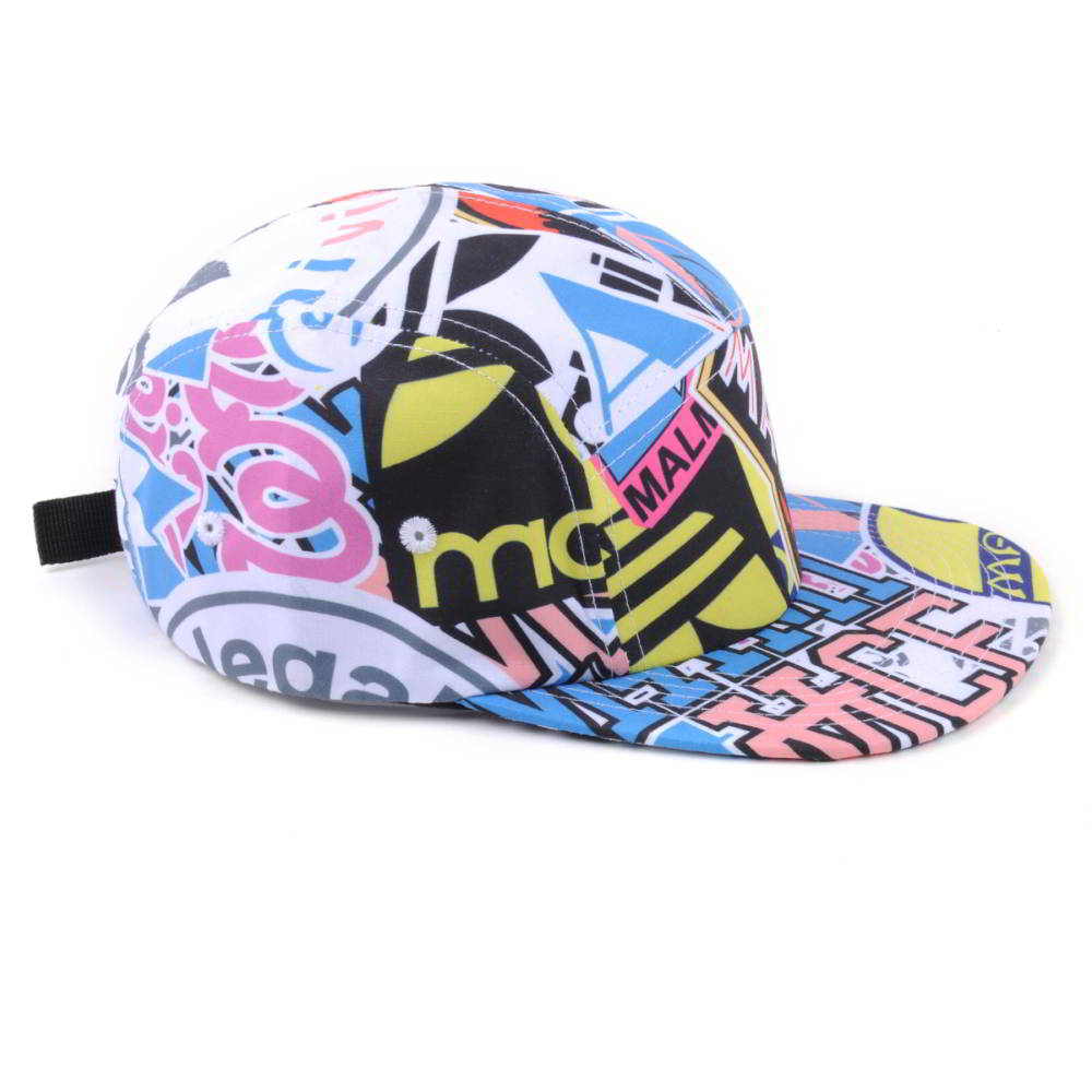 digital printing snapback 5 panels caps