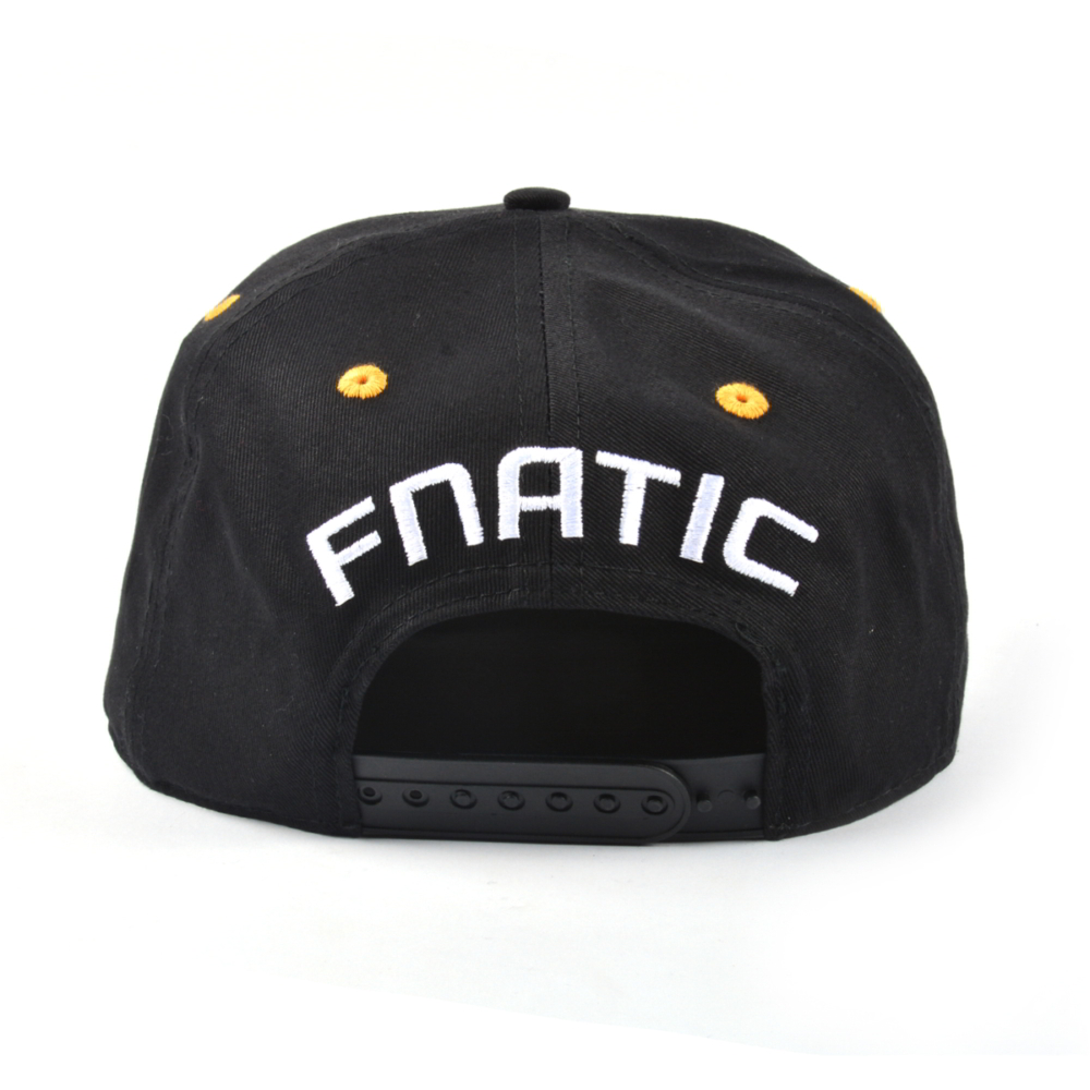 puff embroidery black snapback caps custom