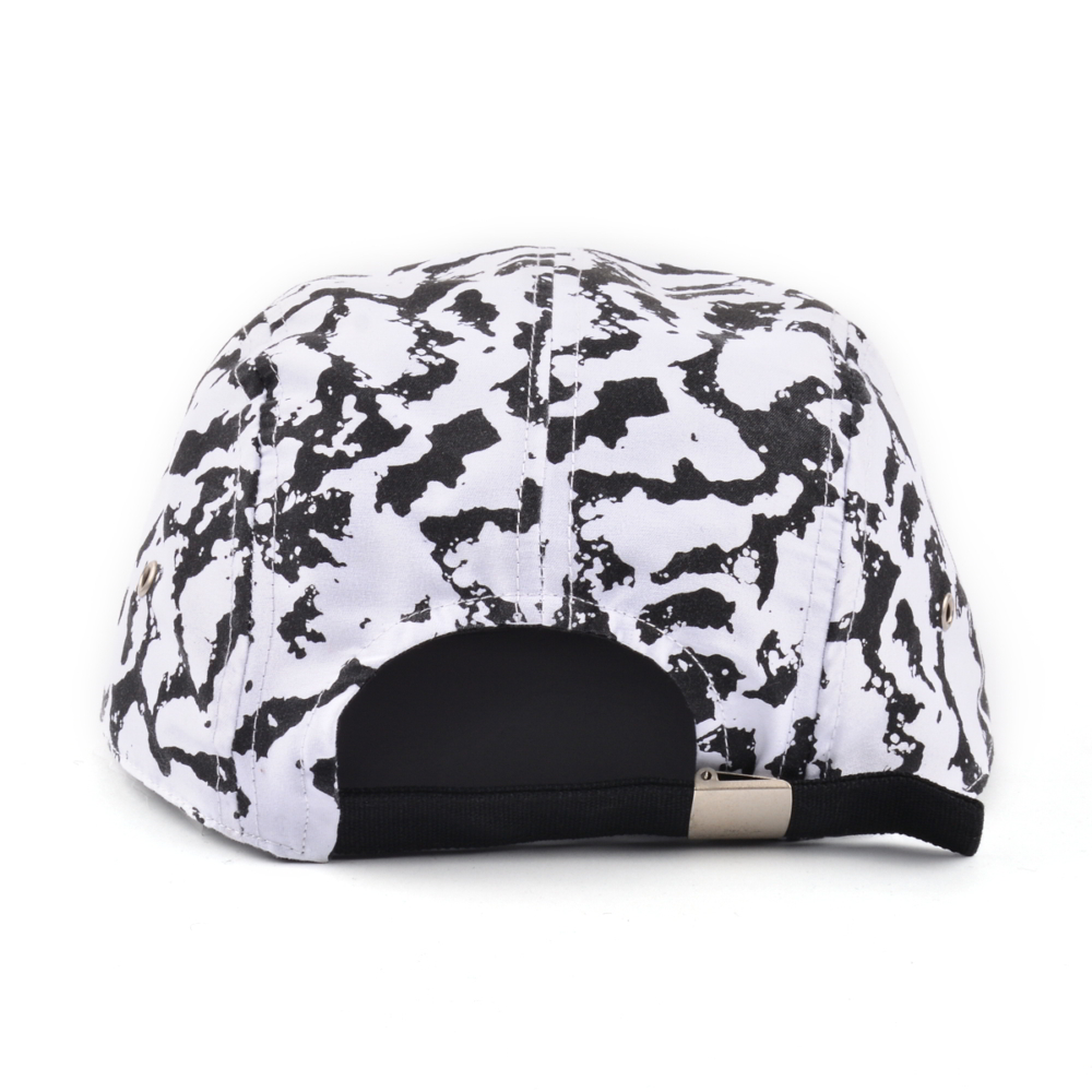 black suede brim 5 panels printing caps