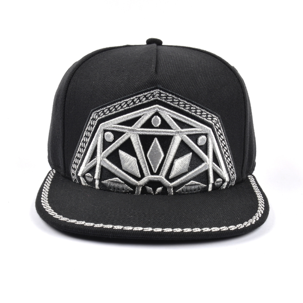 >3d embroidery black snapback caps custom