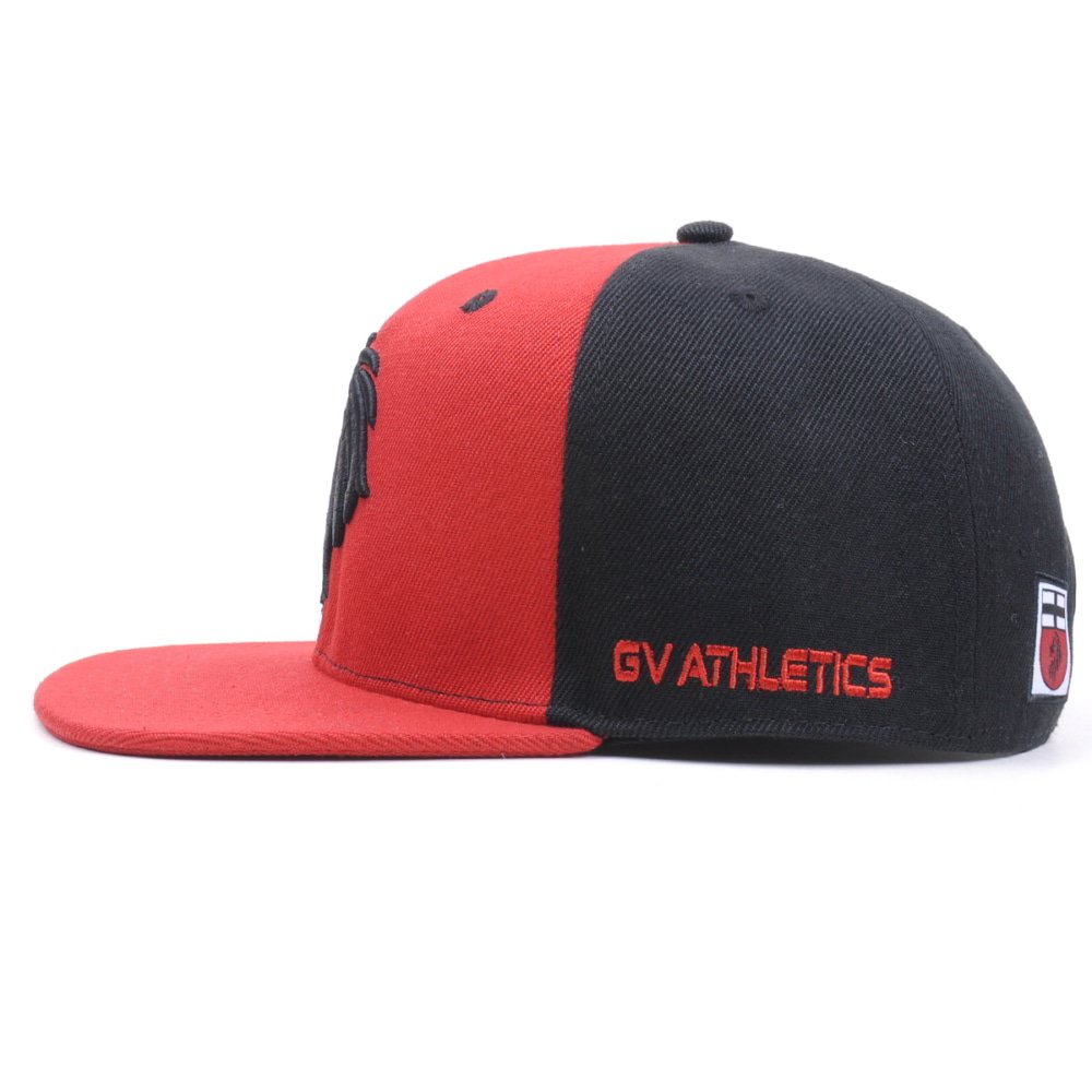 custom 3d embroidery flat brim snapback caps china factory