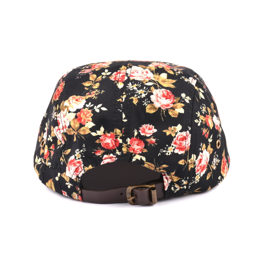 suede brim printing 5 panels caps china custom