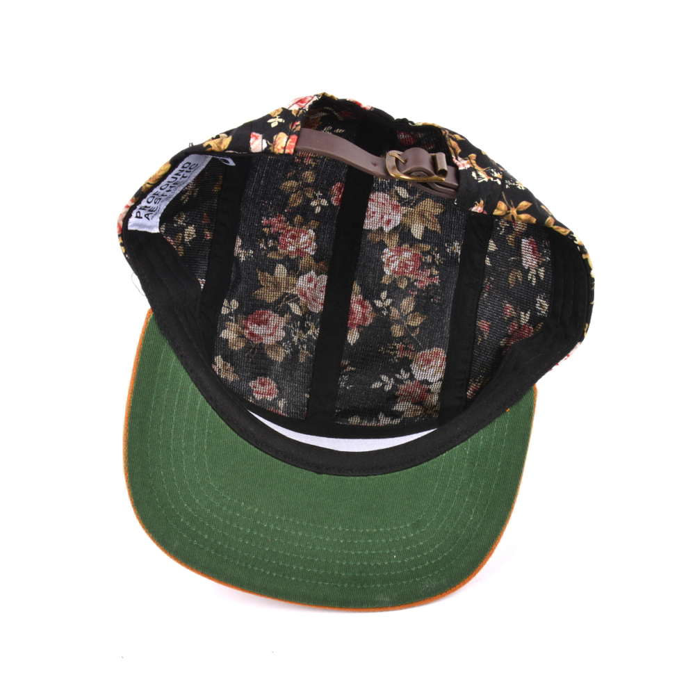 suede brim printing 5 panels caps china custom