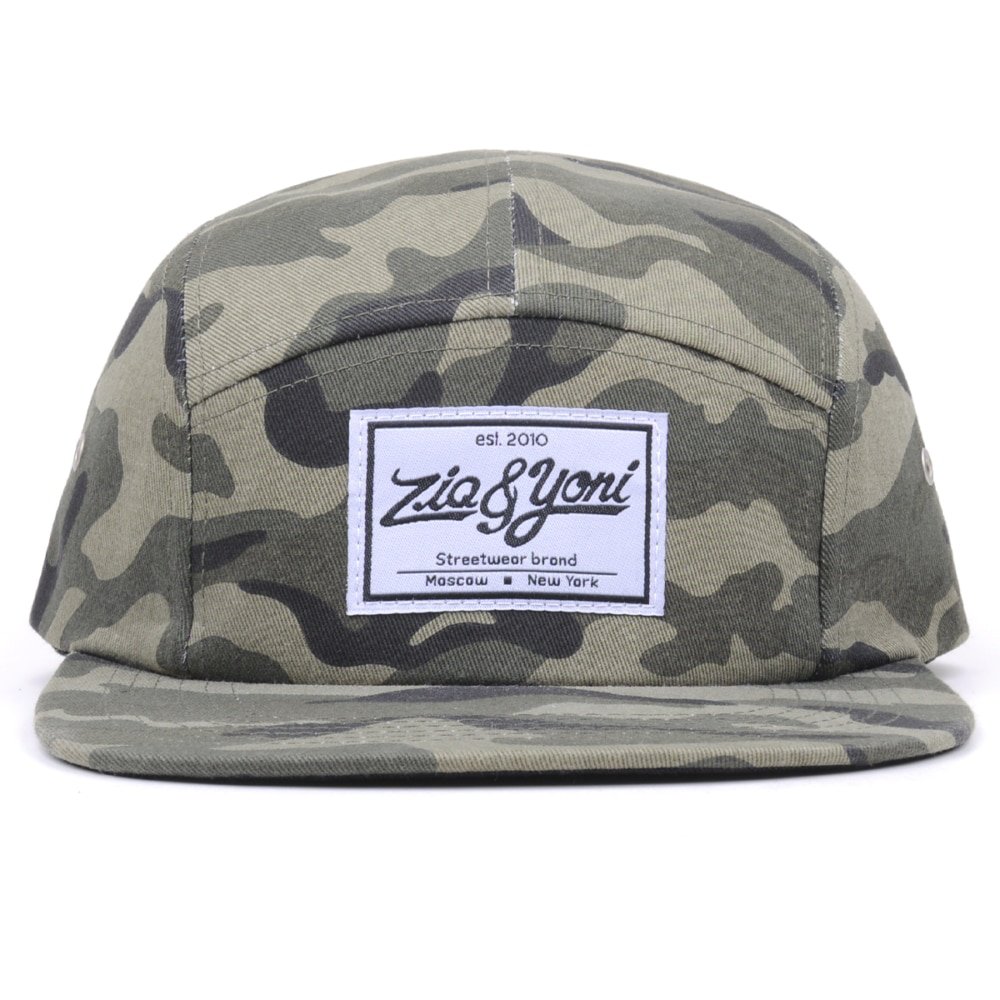 >printing camo 5 panels caps custom logo