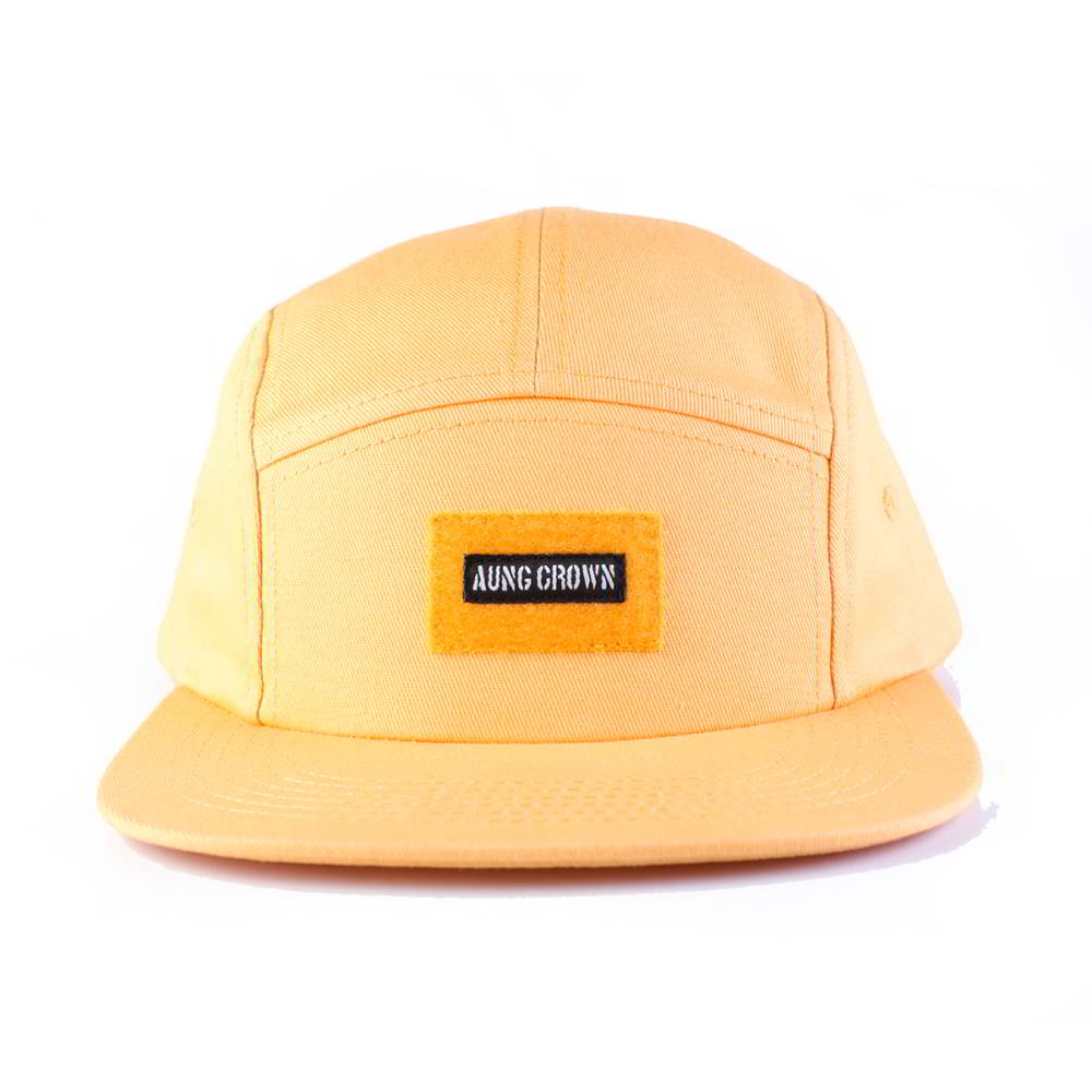 >aungcrown patch cotton 5 panels caps