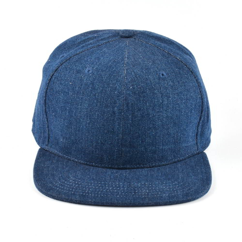 >plain blank denim snapback hats without logo