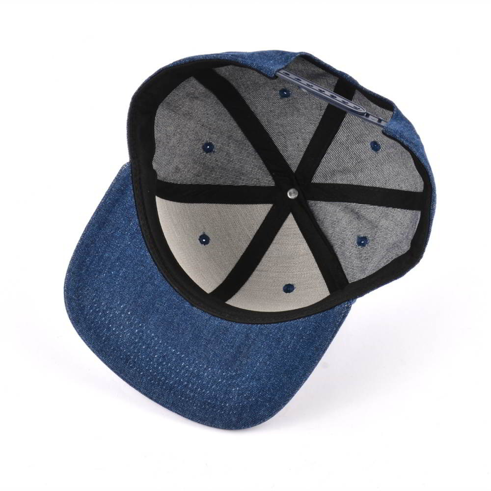 plain blank denim snapback hats without logo