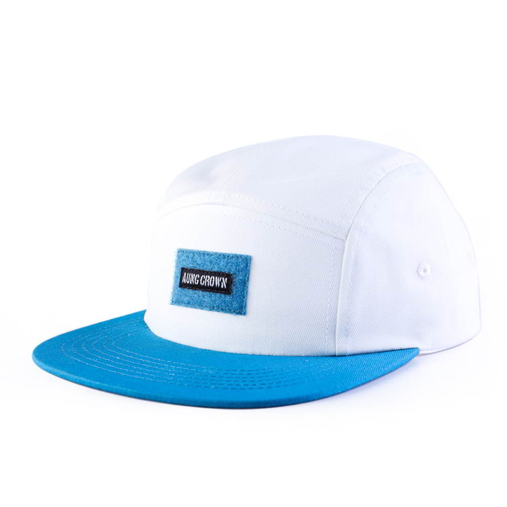 patch logo two color cotton 5 panels caps