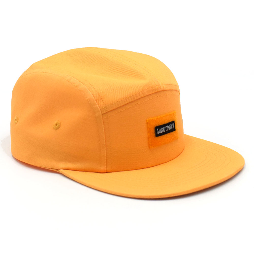 5 panels cotton snapback flat hats design