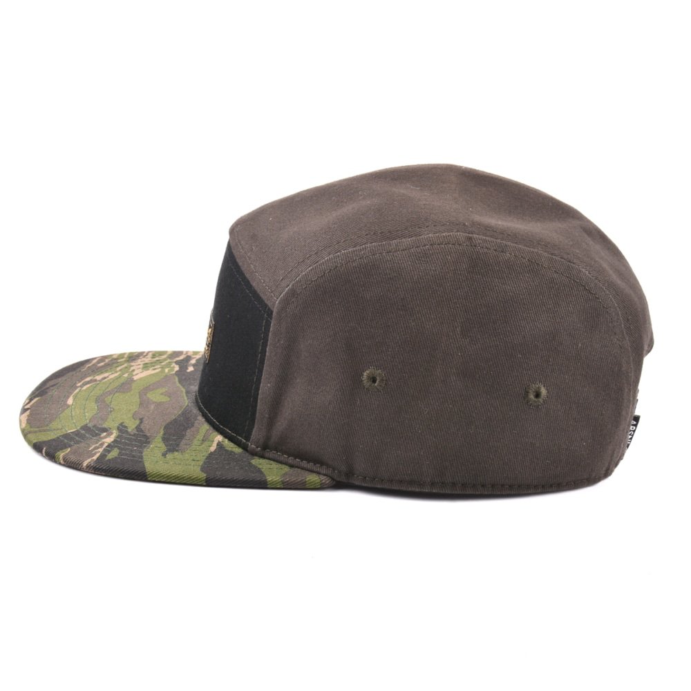 cotton woven patch 5 panels cap custom