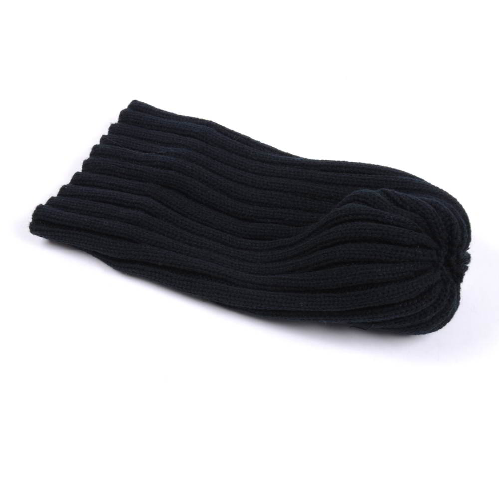 plain blank pom winter black beanies