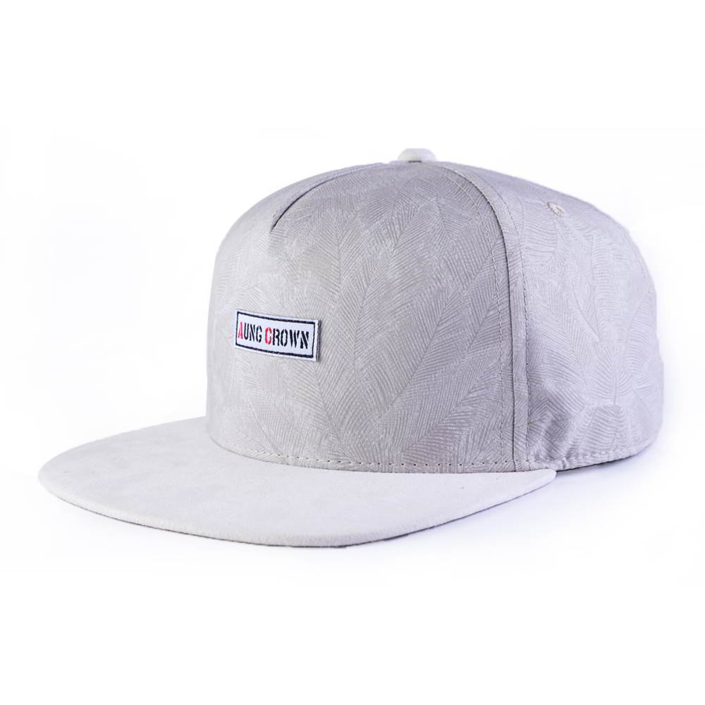 suede brim 5 panels aungcrown patch snapback hats