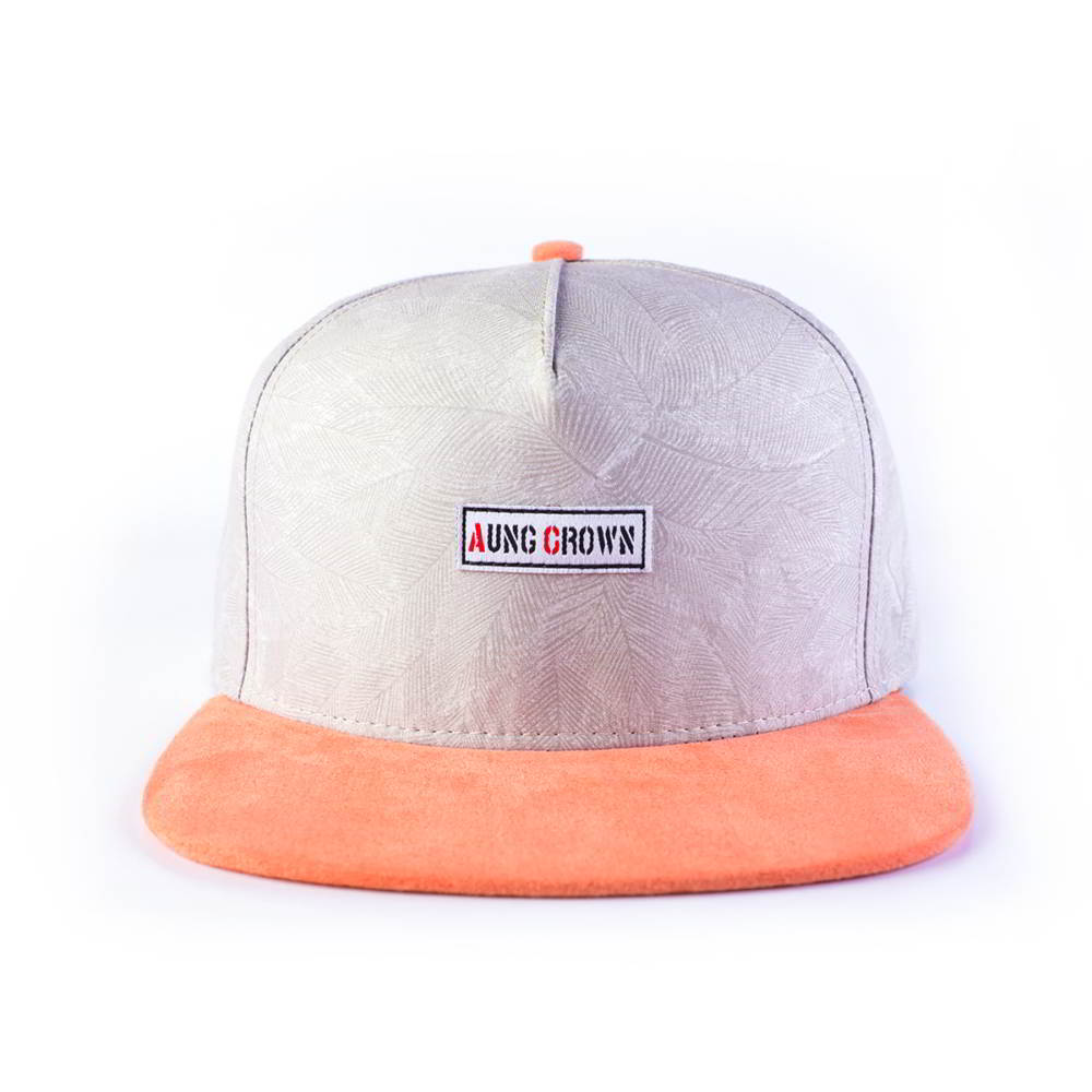 suede brim 5 panels aungcrown patch snapback hats