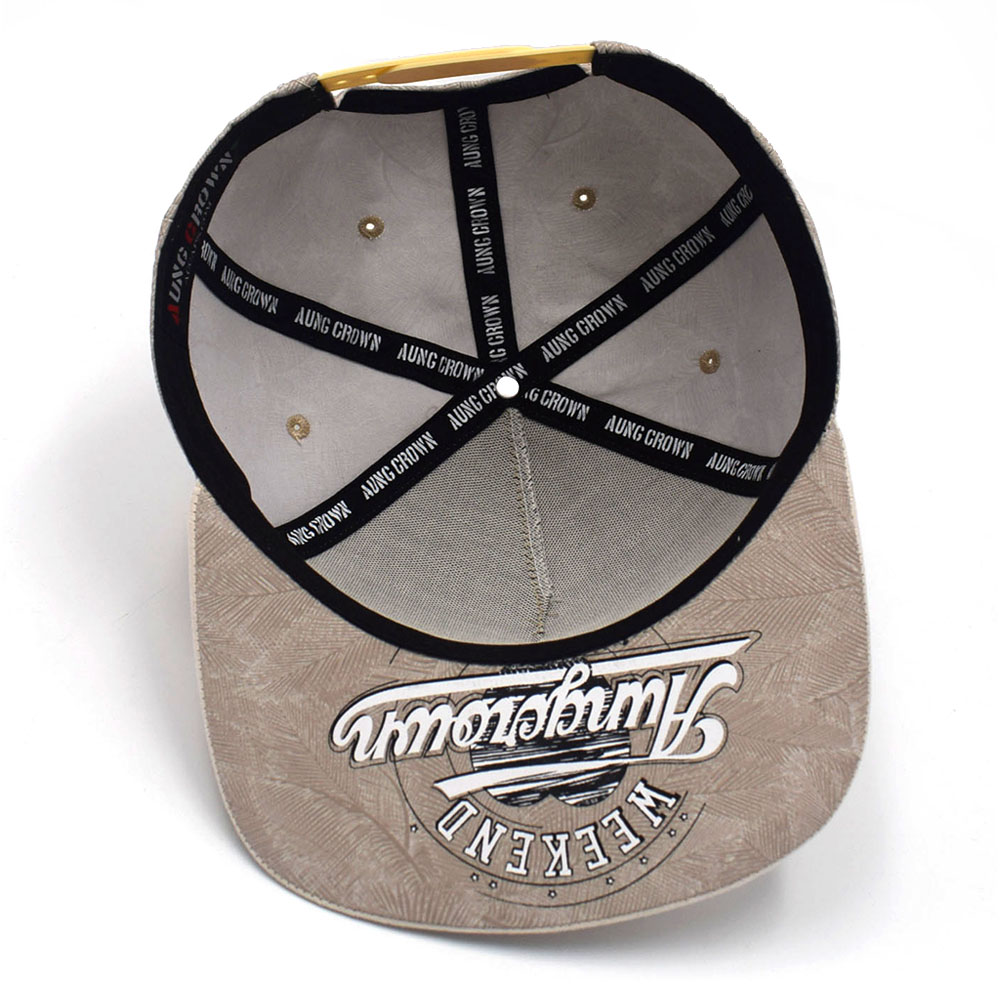 5 panels plain logo suede brim snapback hats