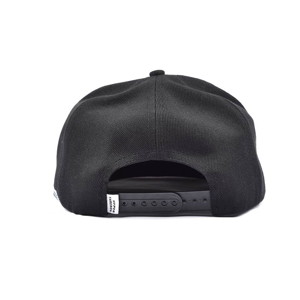 rubber patch camo brim black snapback hats