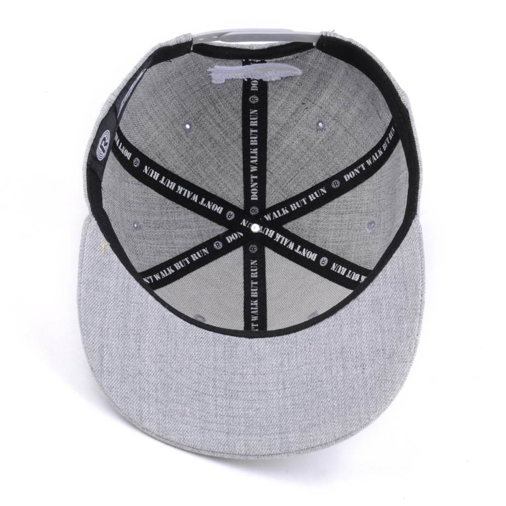 3d embroidery gray acrylic wool snapback hats custom