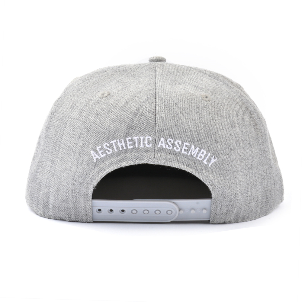 3d embroidery gray acrylic wool snapback caps