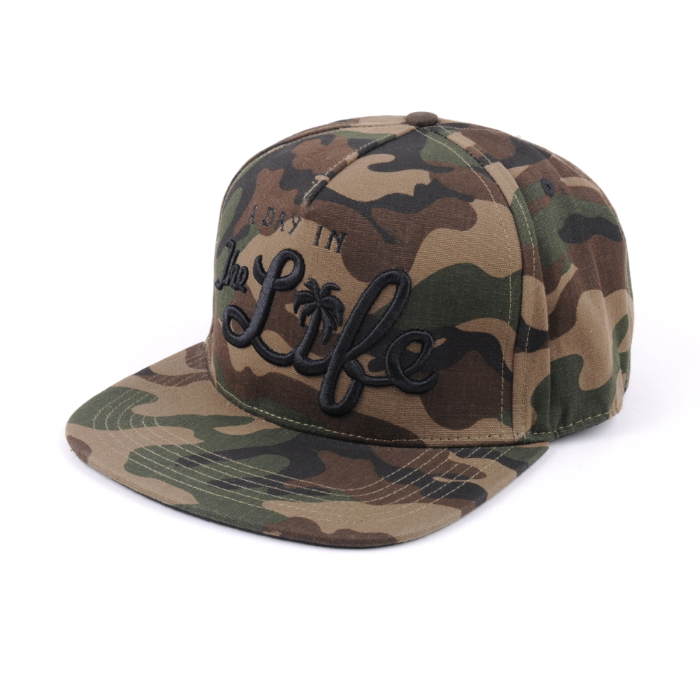 3d embroidery 5 panels camo snapback caps