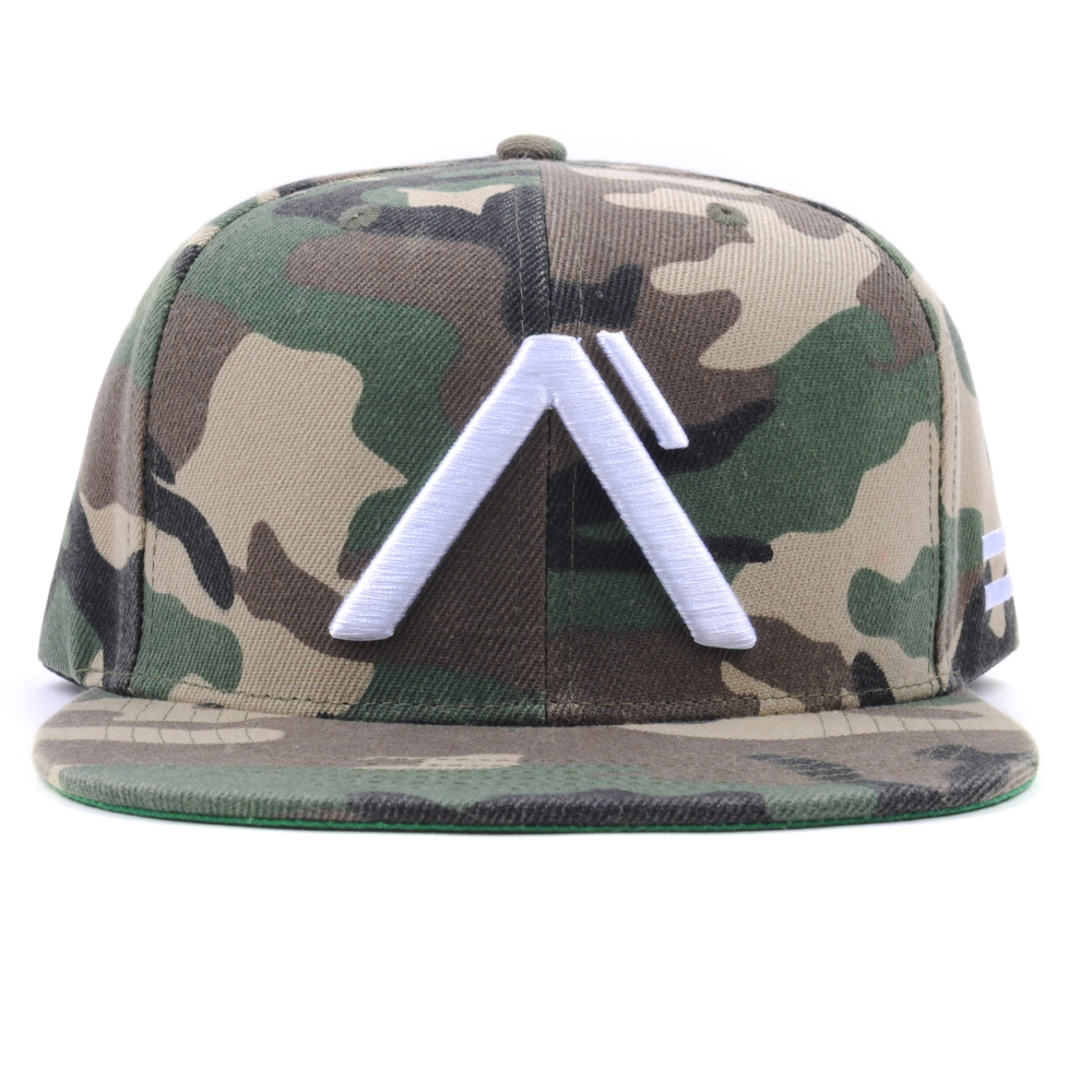 3d embroidery printed camo snapback hats