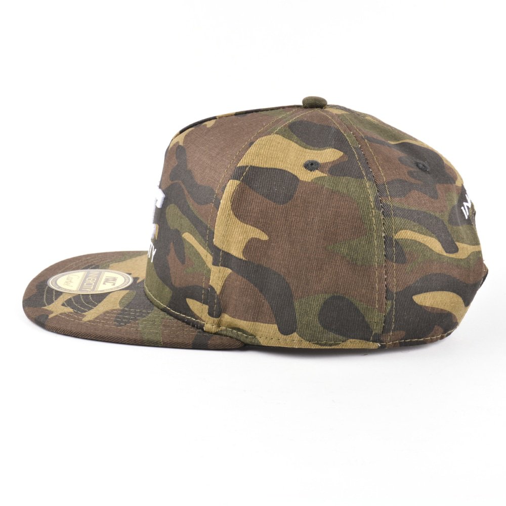 6 panels adjustable embroidery camo snapback caps