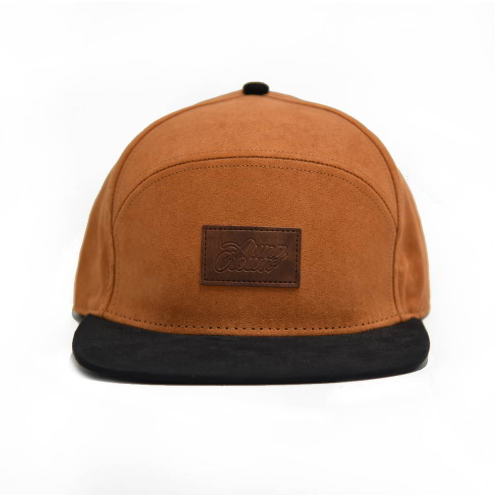 >special 6 panels leather patch suede snapback hats