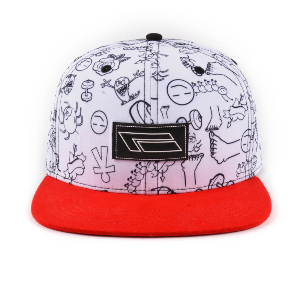 >leather logo flat brim printing snapback hats custom