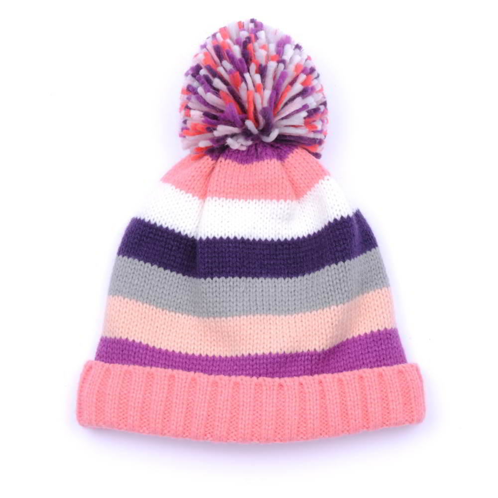 >plain blank stripes pom winter beanies