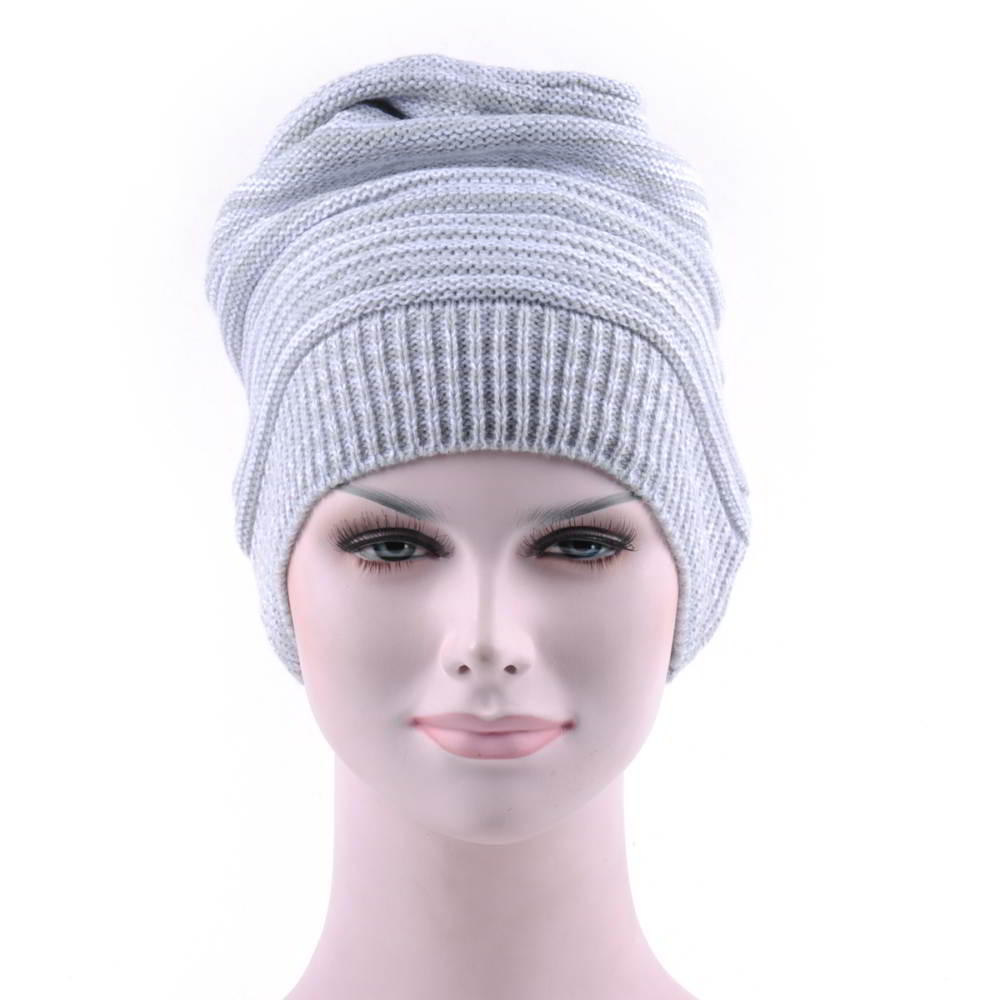 >gray no logo blank winter knitted slouchy beanies