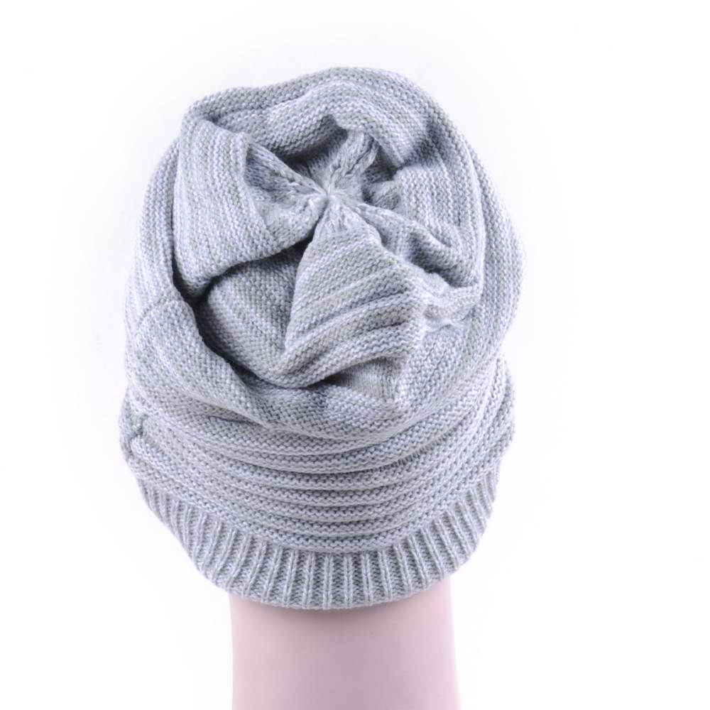 gray no logo blank winter knitted slouchy beanies