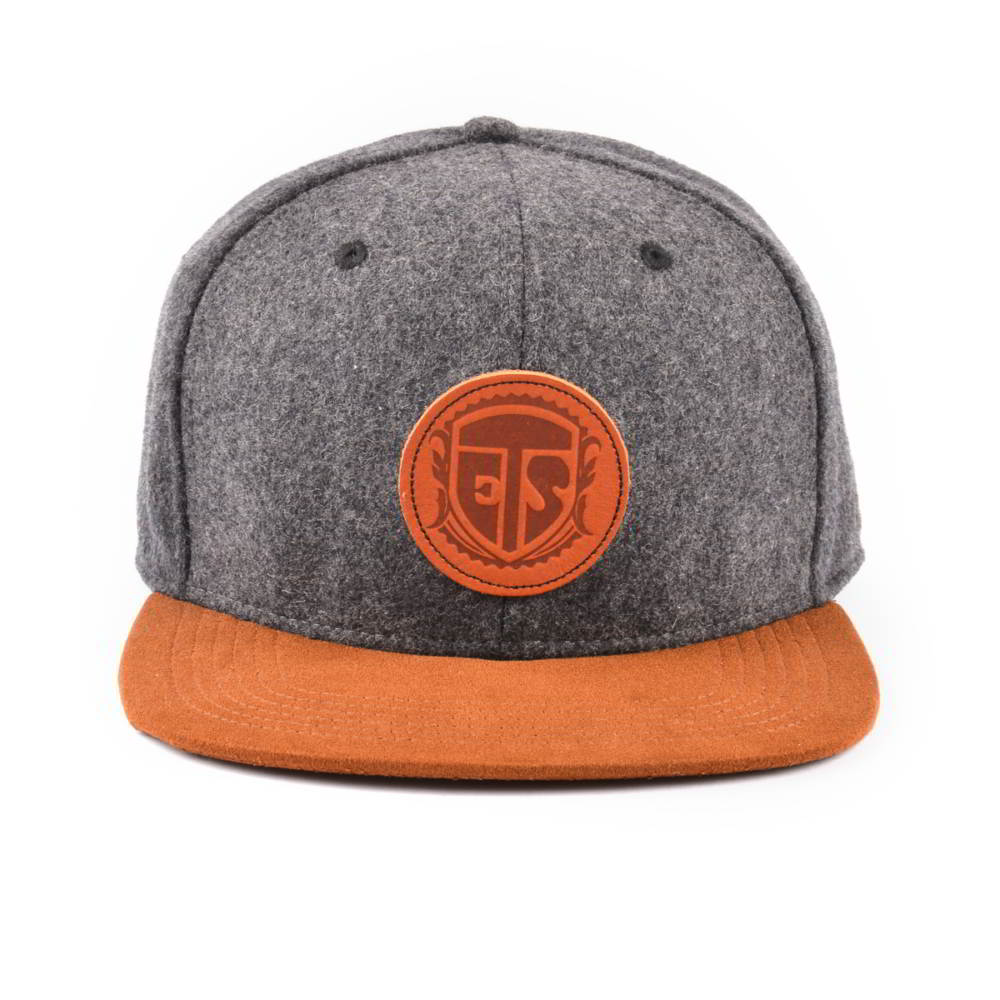 leather patch suede brim meltonl wool snapback hats