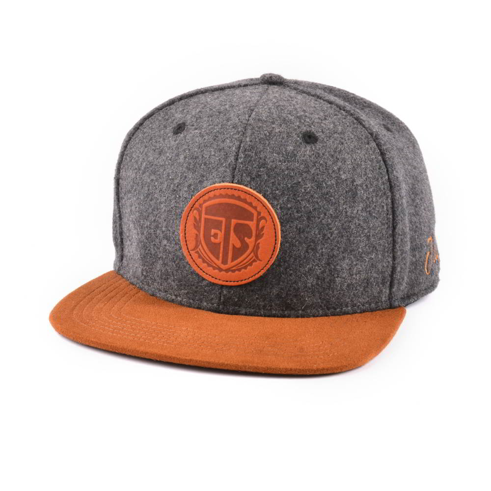 leather patch suede brim meltonl wool snapback hats