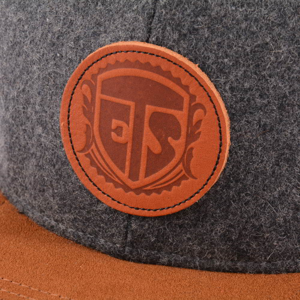 leather patch suede brim meltonl wool snapback hats