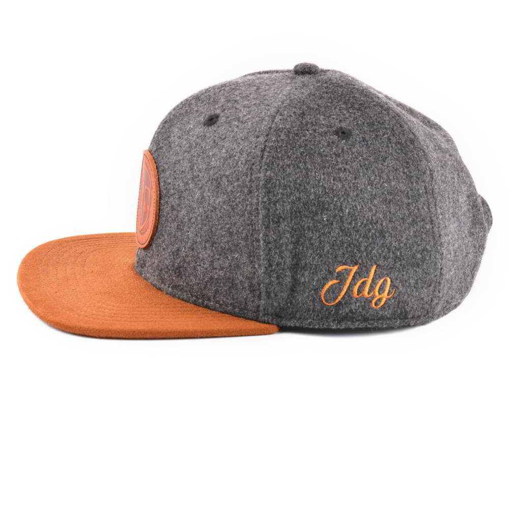 leather patch suede brim meltonl wool snapback hats