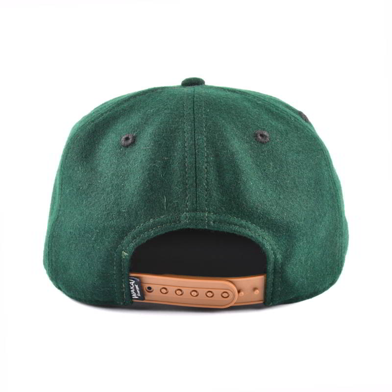 suede brim 3d embroidery metal wool snapback caps