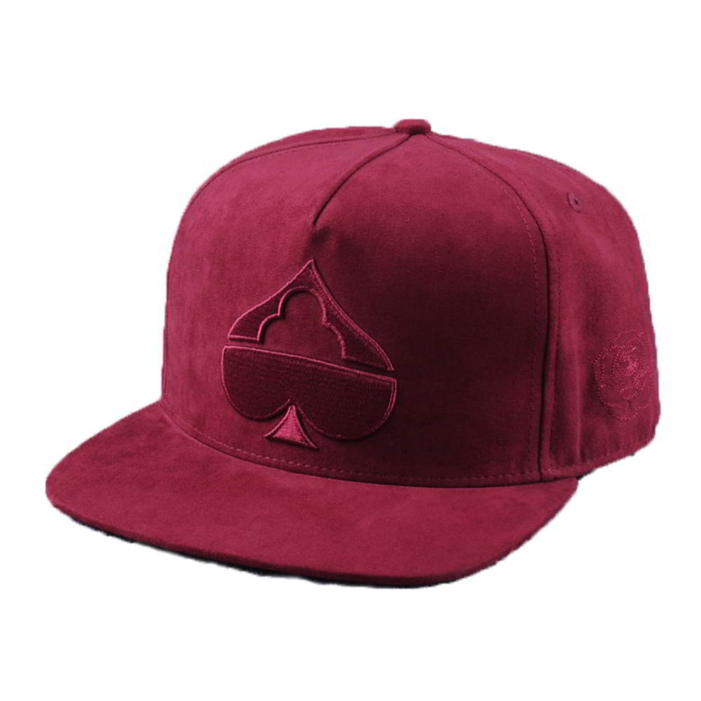 embroidery 5 panels suede snapback hats