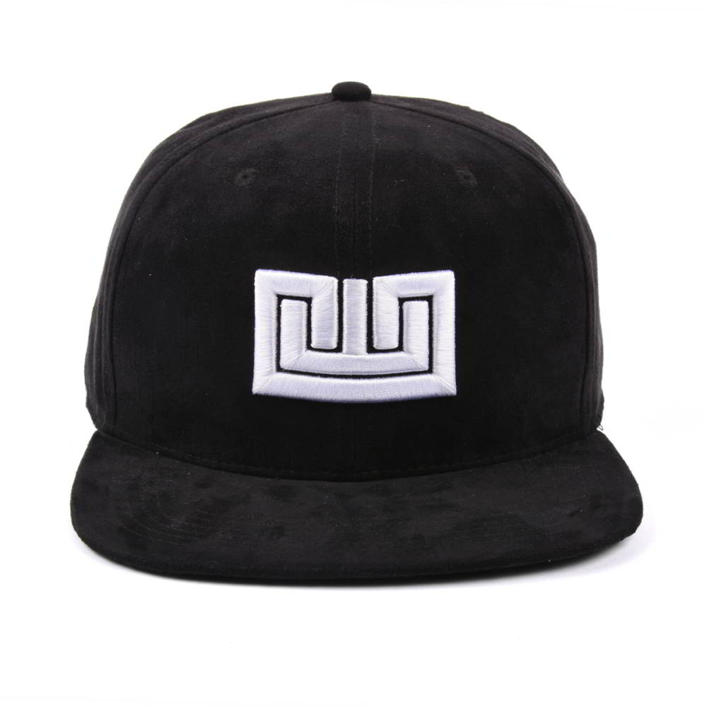 >embroidery black suede fitted snapback hats