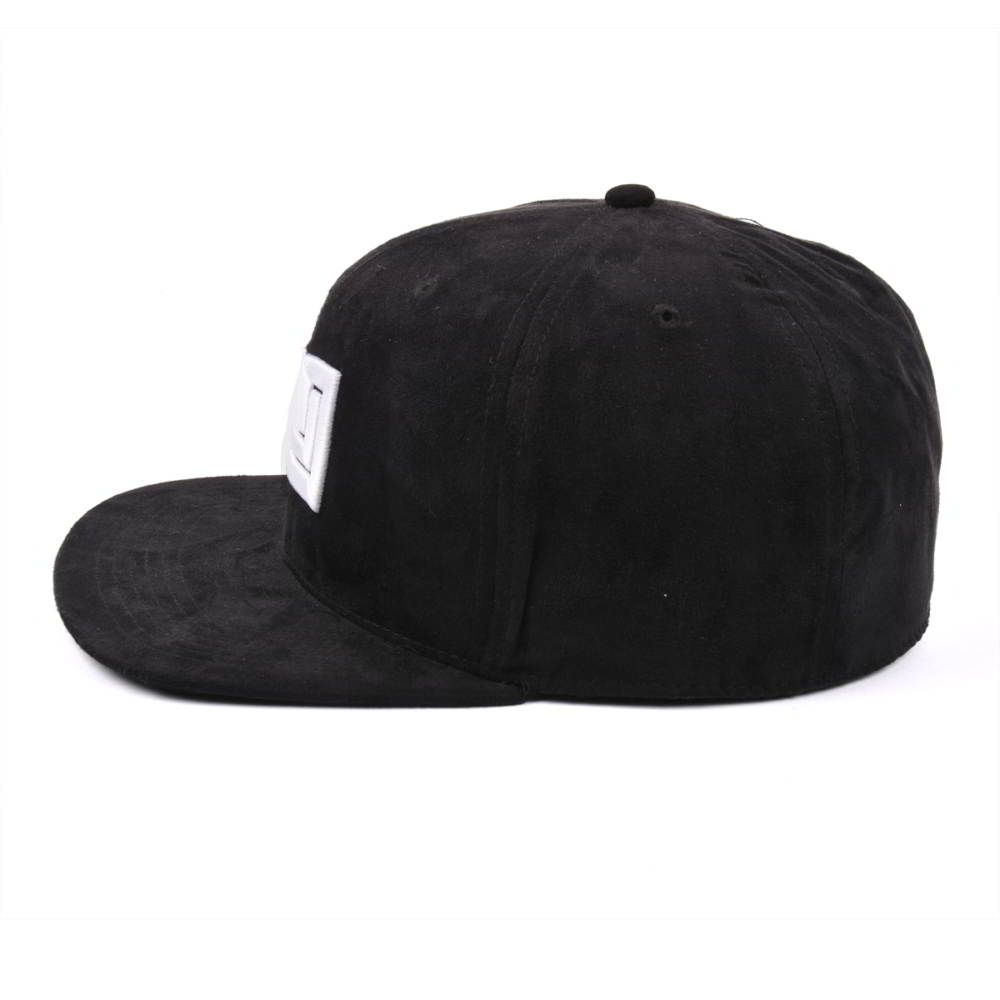 embroidery black suede fitted snapback hats