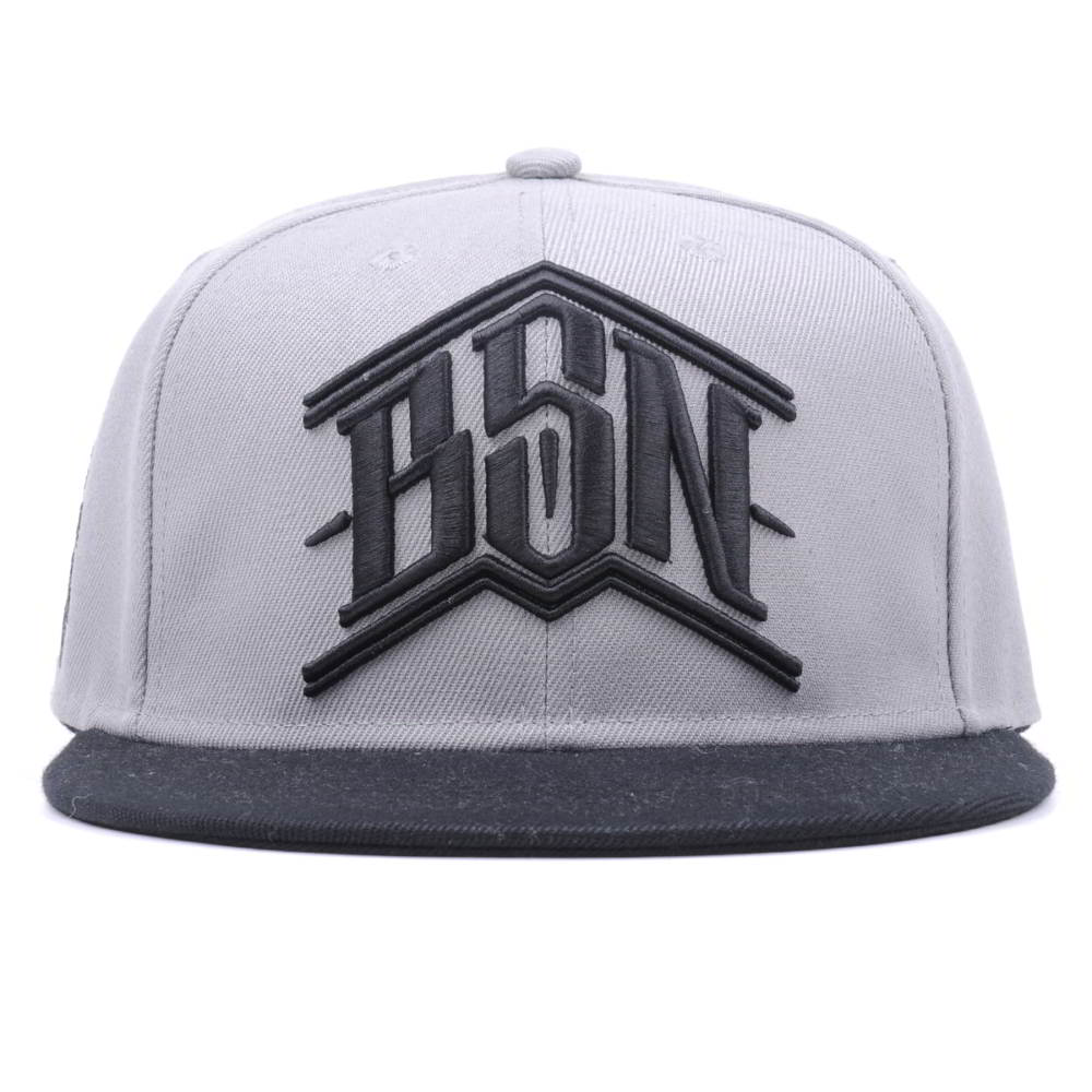 >two color fitted snapback hats design logo