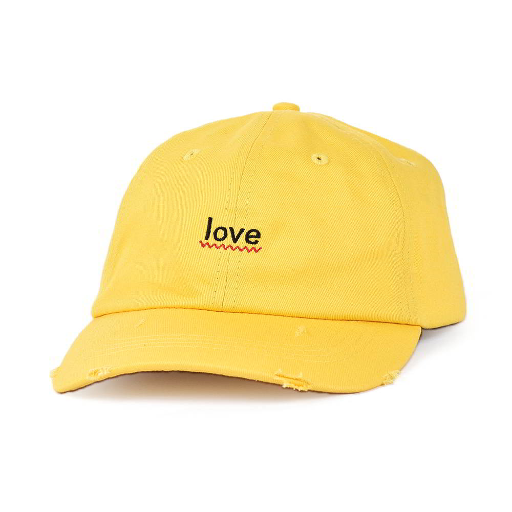 plain logo yellow sports dad hats custom