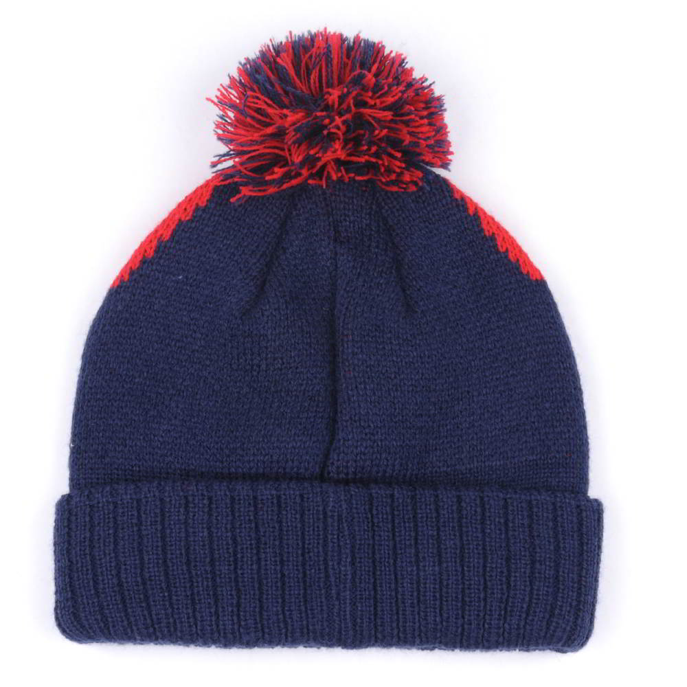 plain jacquard winter caps pom beanies