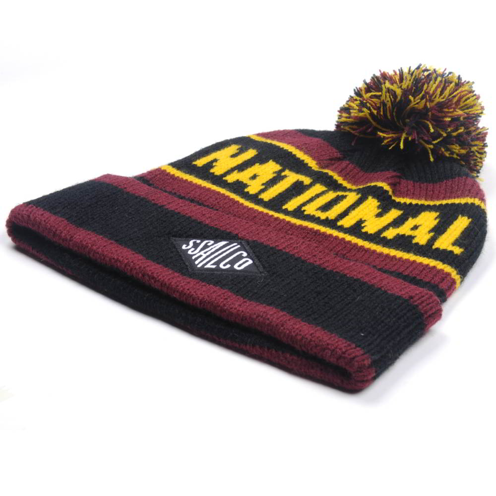 jacquard letters stripes winter beanies custom