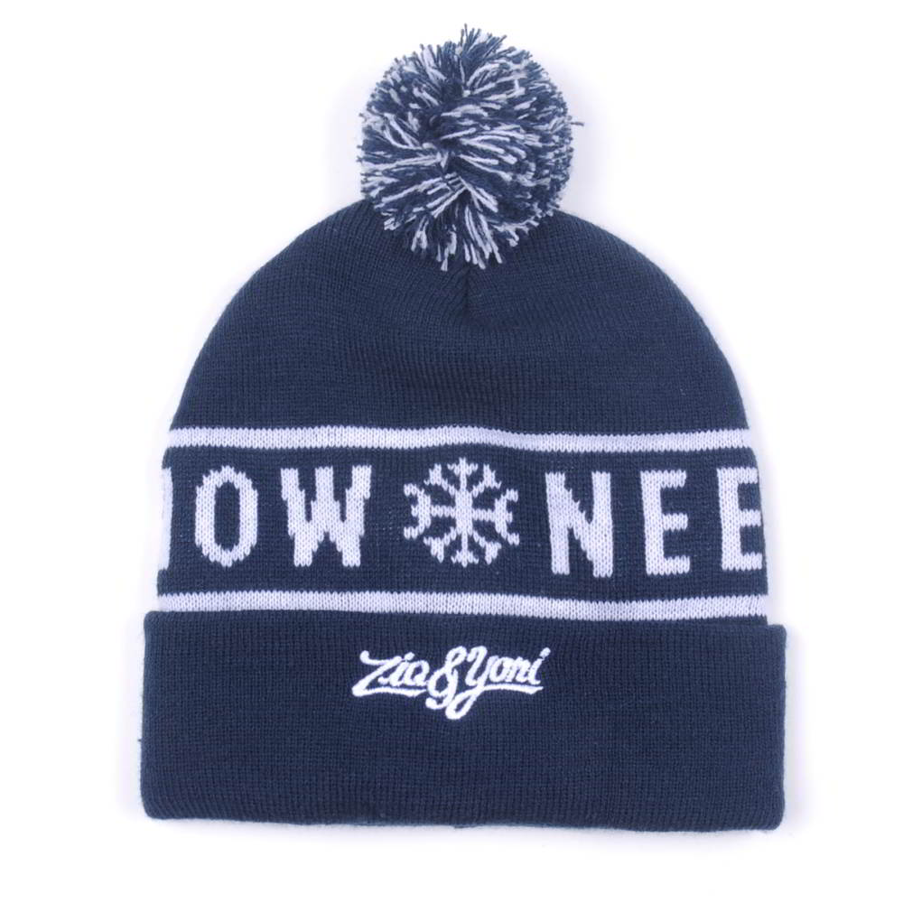 design jacquard logo winter pom pom beanies hats